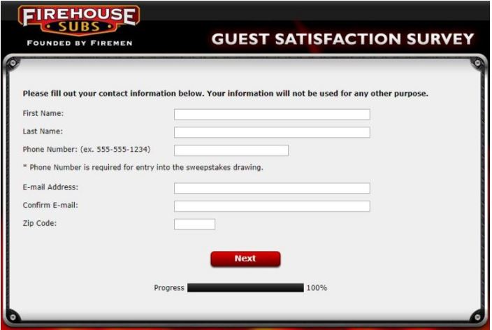 Firehouse Subs Survey