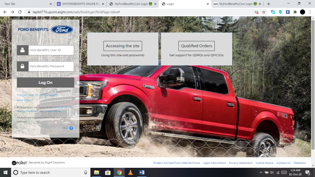 MyFordBenefits Login