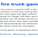 Firetruck game