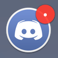 discord red circle white dot	