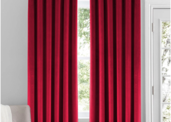 Burgundy Eyelet Curtains