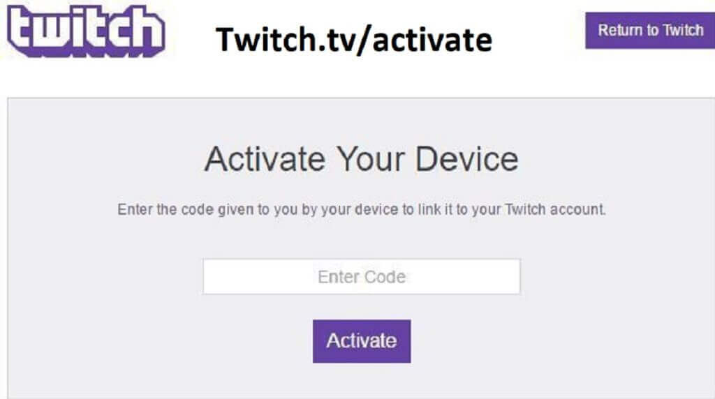 Twitch.tv/activate