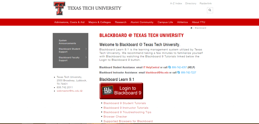 Ttu Blackboard Login Guide To Texas Tech University