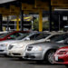 Hertz Global Holdings Inc. rental cars sit parked at the company's location at Los Angeles International Airport (LAX) in Los Angeles, California, U.S., on Friday, July 26, 2013. Hertz Global Holdings Inc. is scheduled to release earnings figures on July 29. Photographer: Patrick T. Fallon/Bloomberg via Getty Images