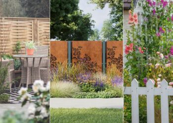 Innovative and stylish decorative garden fencing idea for aesthetically pleasing boundaries