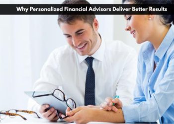 A man sitting with a woman reading the finance book