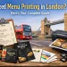 Need Menu Printing in London