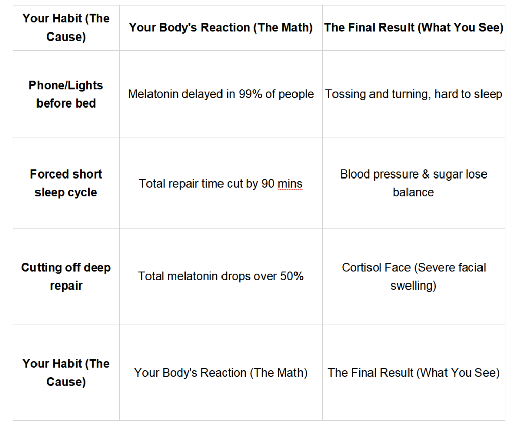 Sleep habits and physiological health impacts